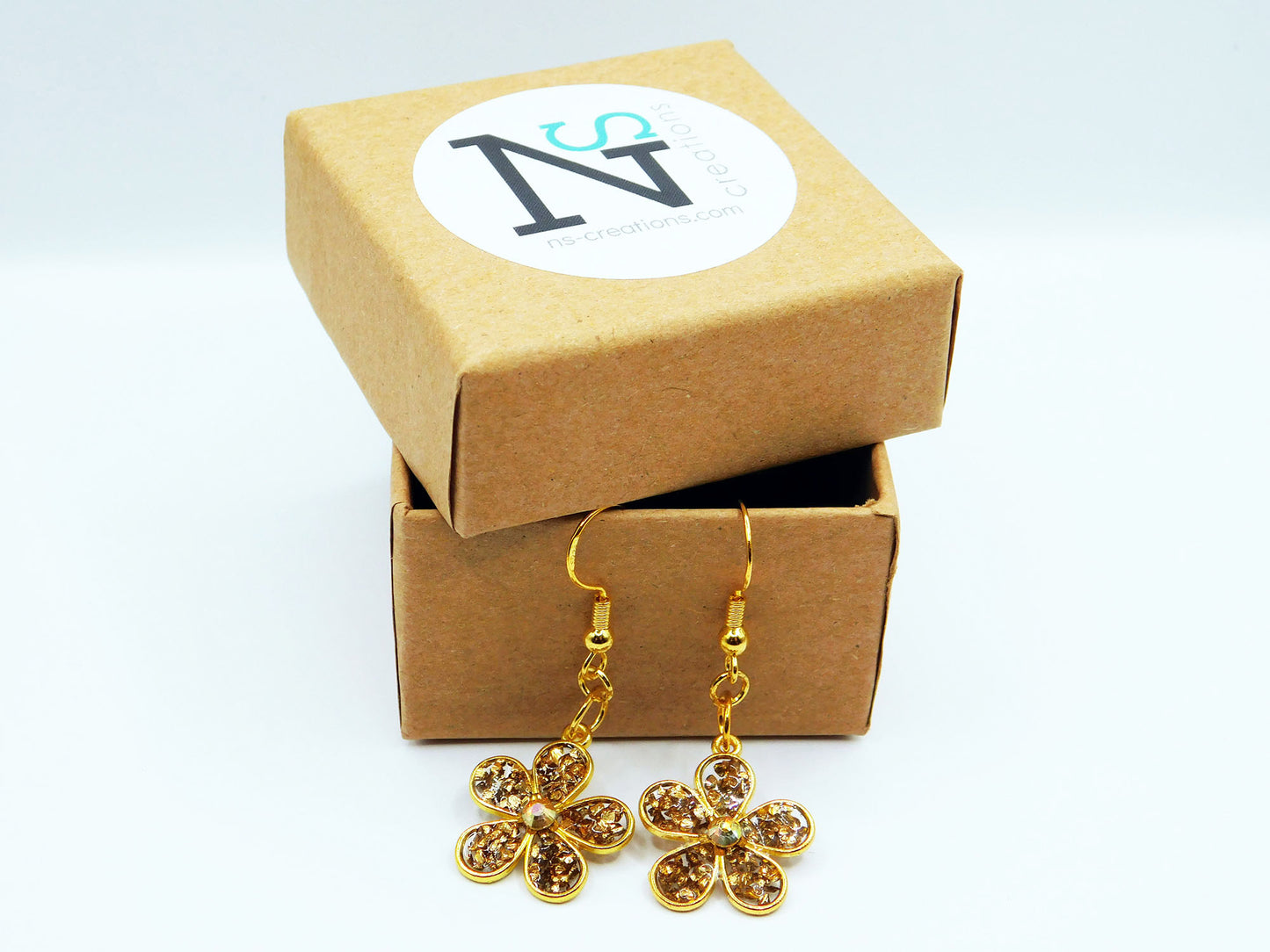 Boucles d'oreilles en forme de fleur