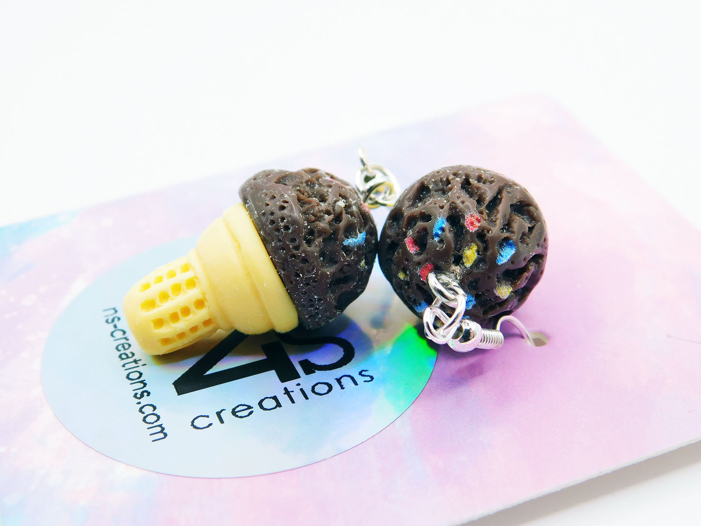 Boucles d'oreilles en forme de cornet de glace