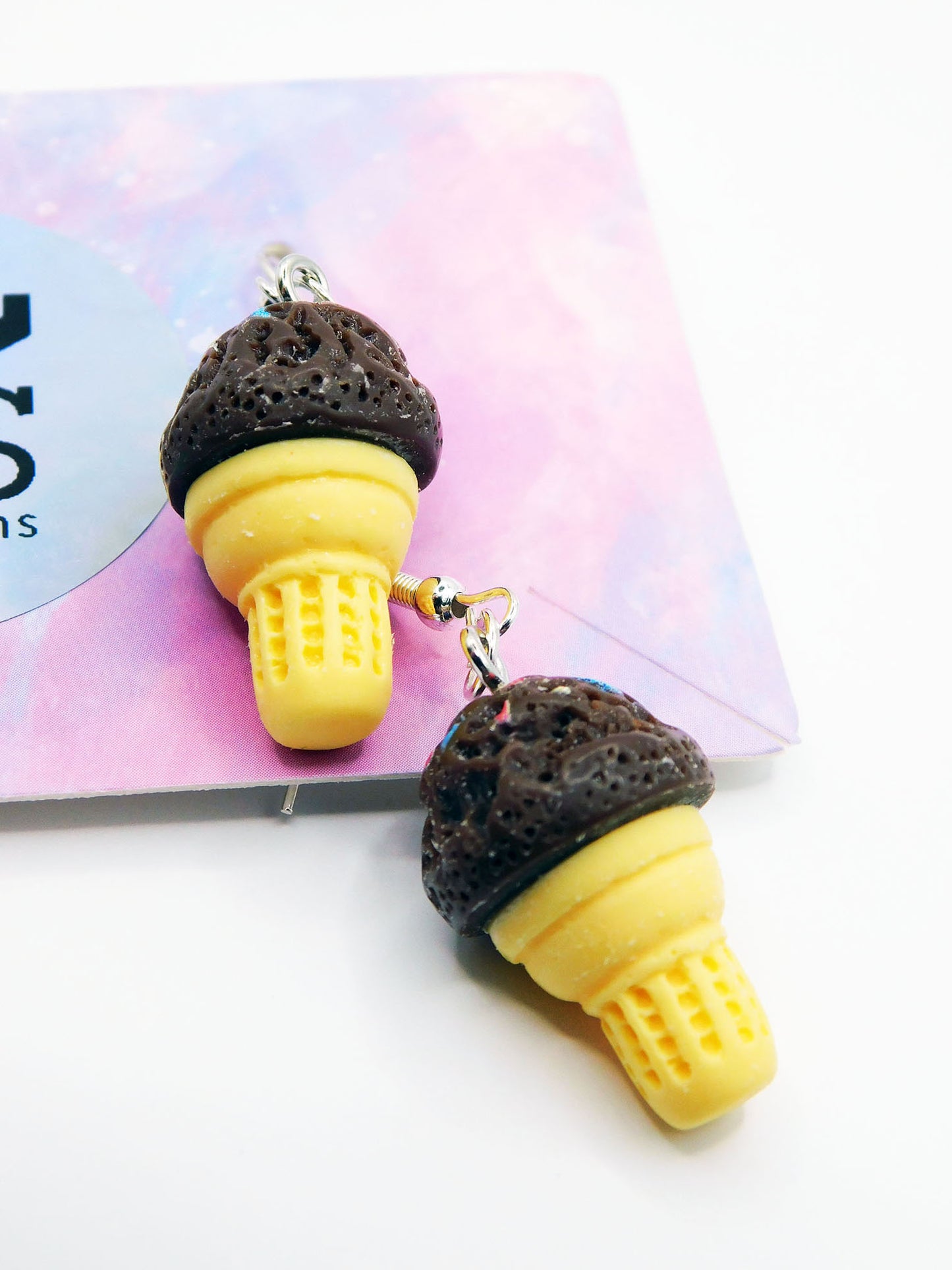 Boucles d'oreilles en forme de cornet de glace