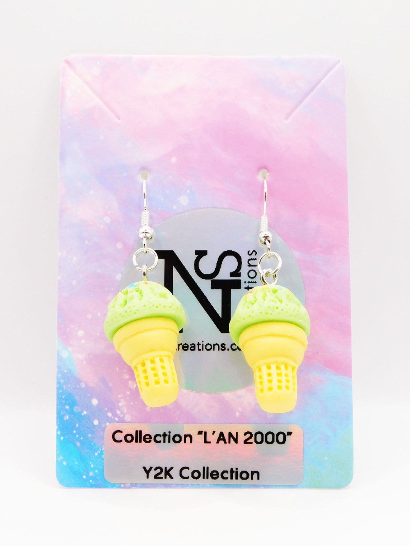 Boucles d'oreilles en forme de cornet de glace