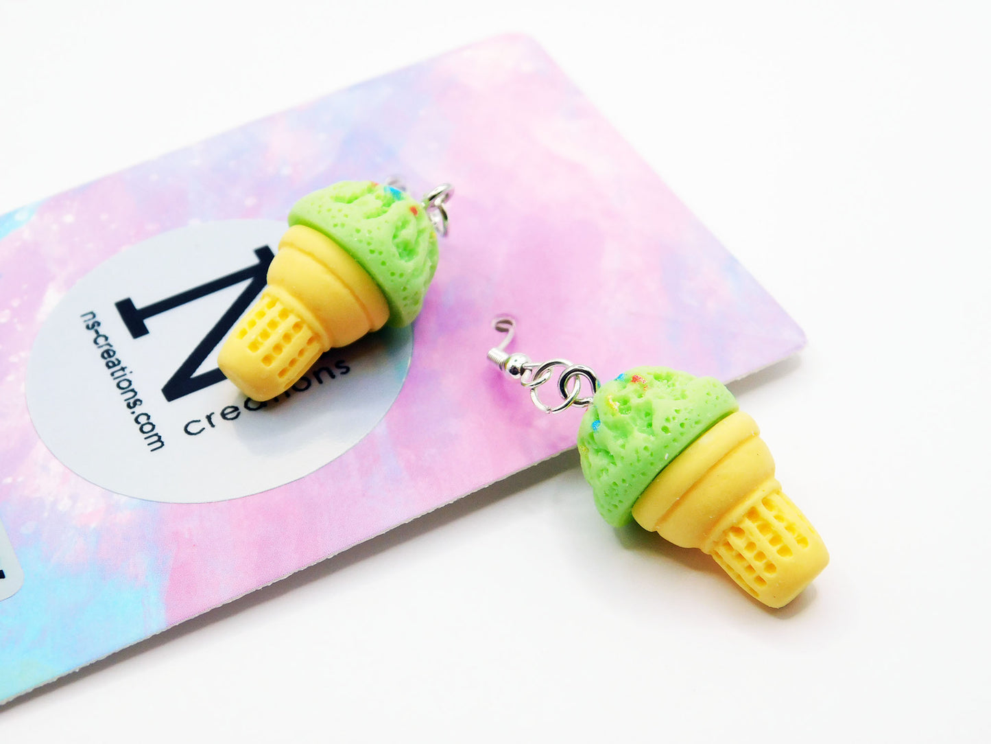Boucles d'oreilles en forme de cornet de glace
