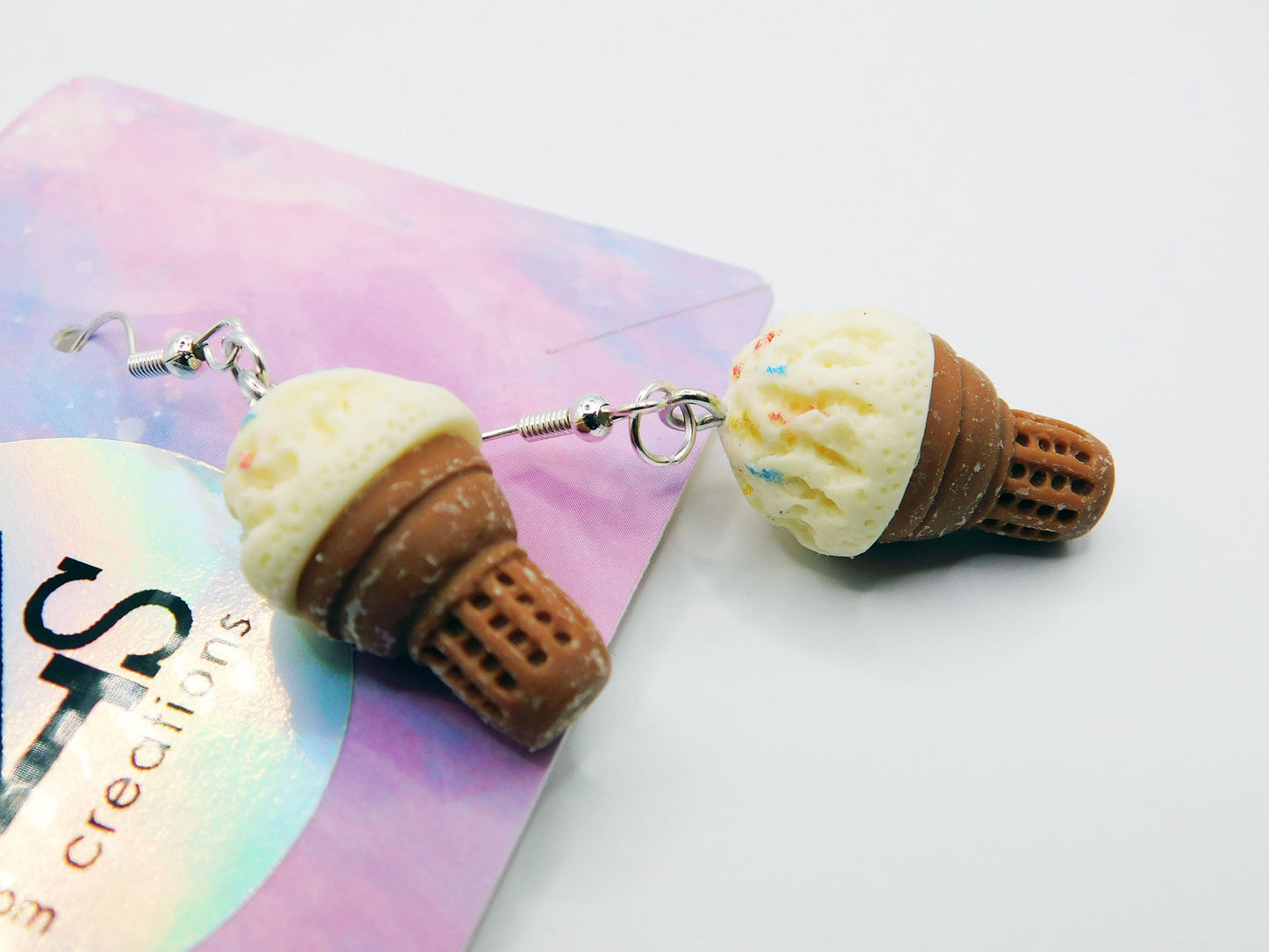 Boucles d'oreilles en forme de cornet de glace