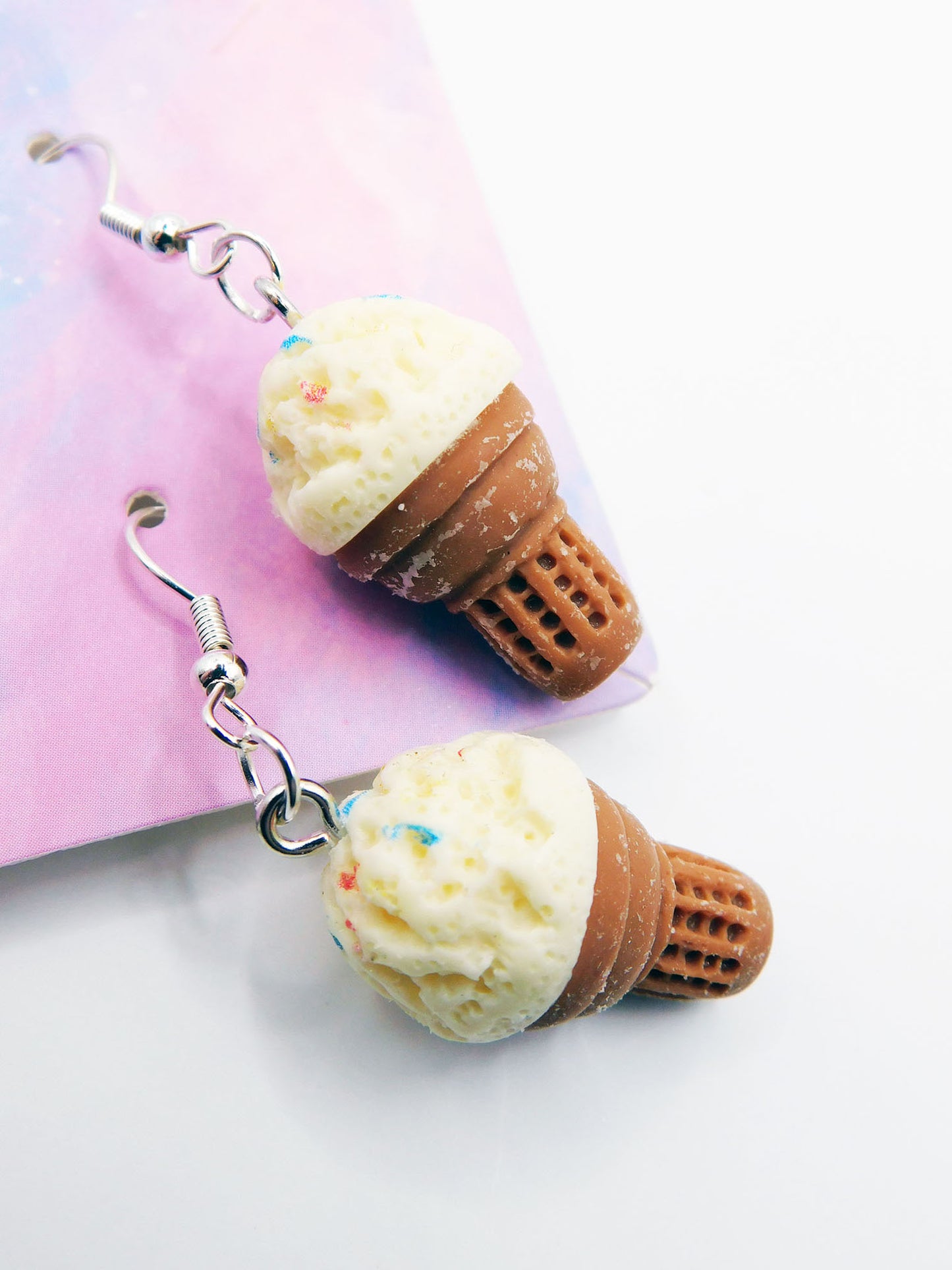 Boucles d'oreilles en forme de cornet de glace