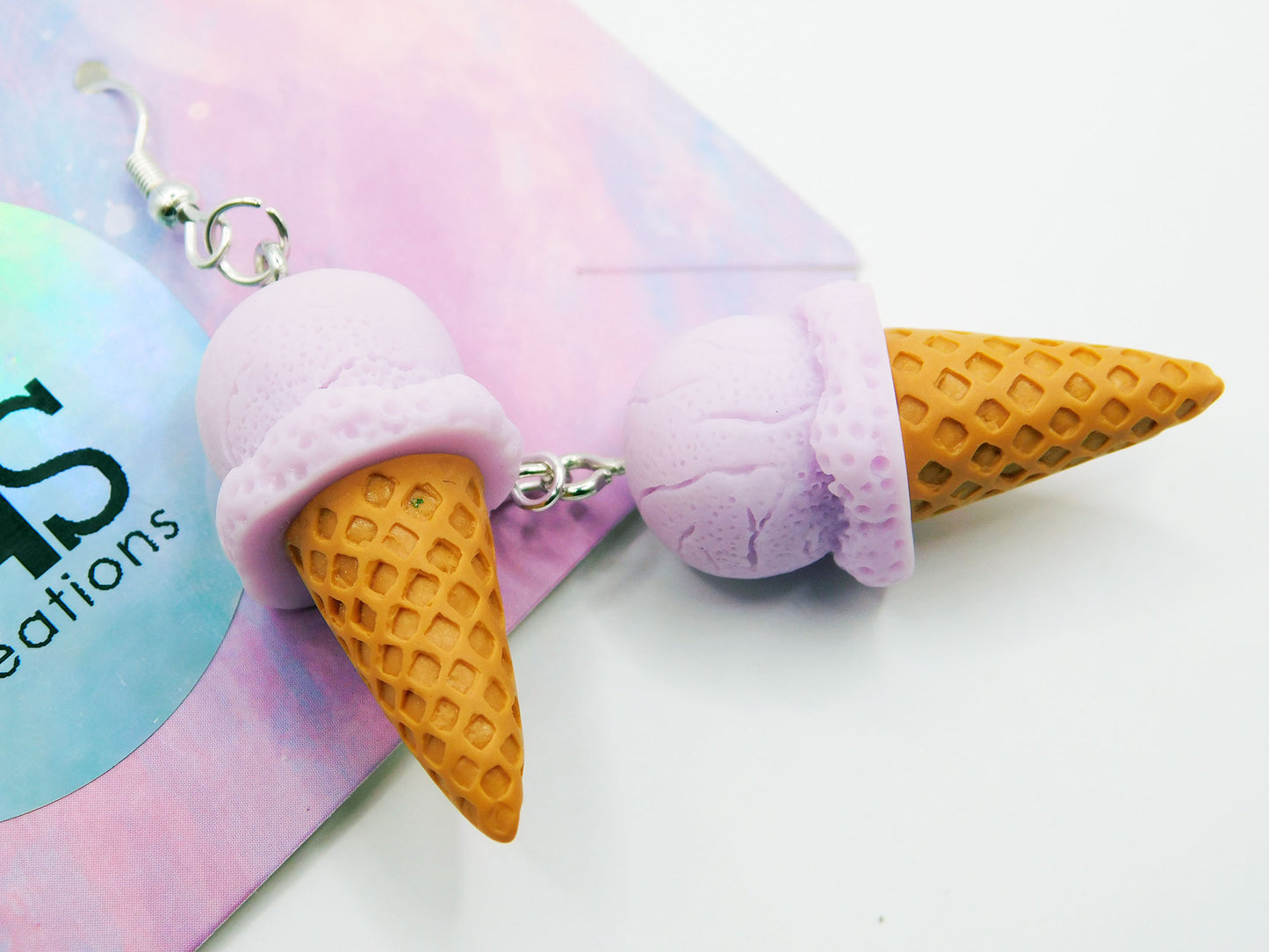 Boucles d'oreilles en forme de cornet de glace