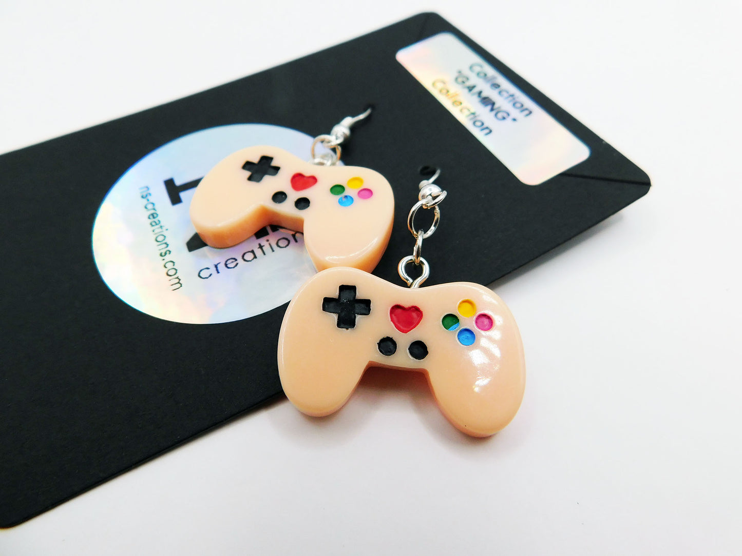 Boucles d'oreilles manette de jeu vidéo