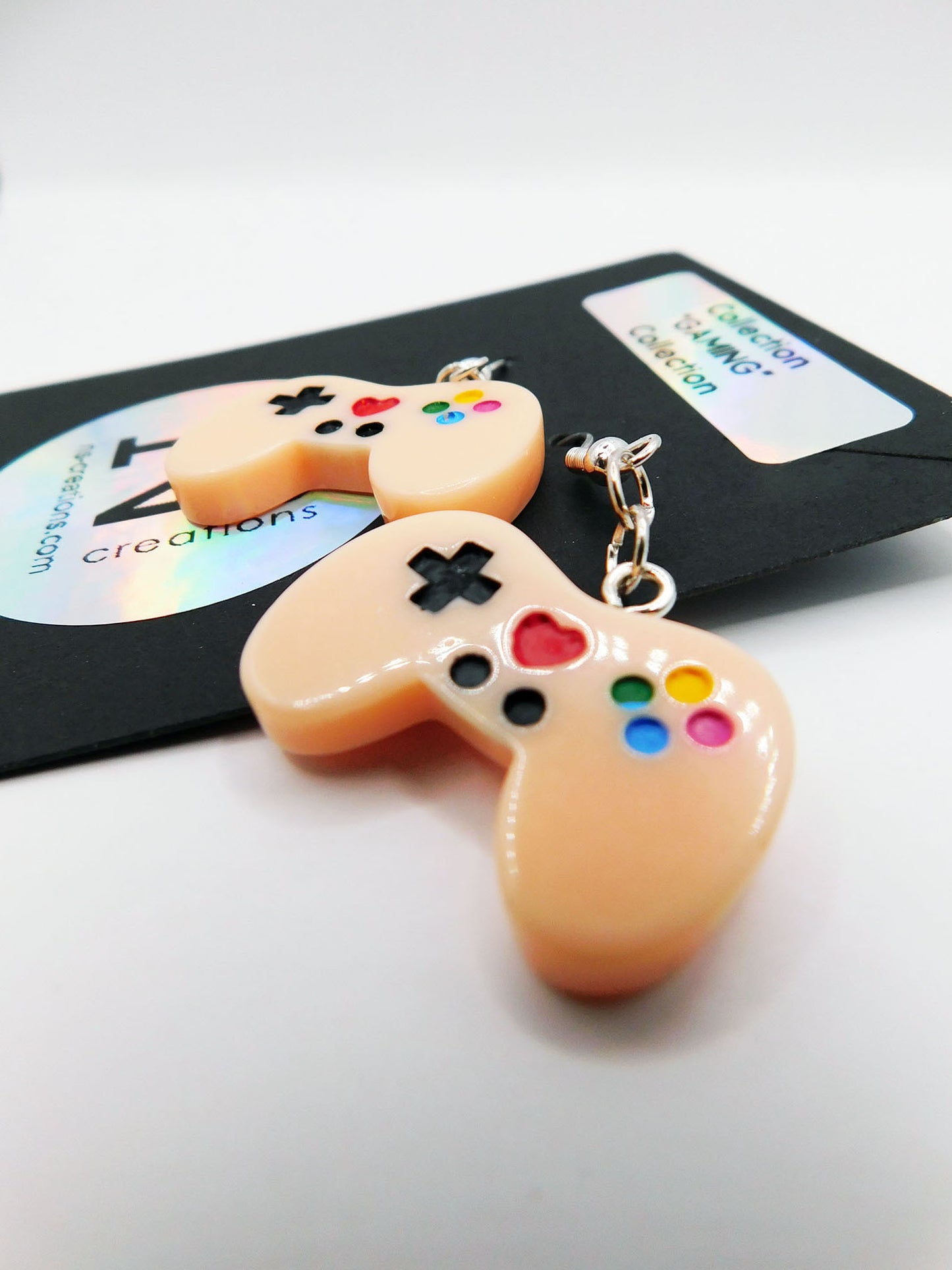 Boucles d'oreilles manette de jeu vidéo
