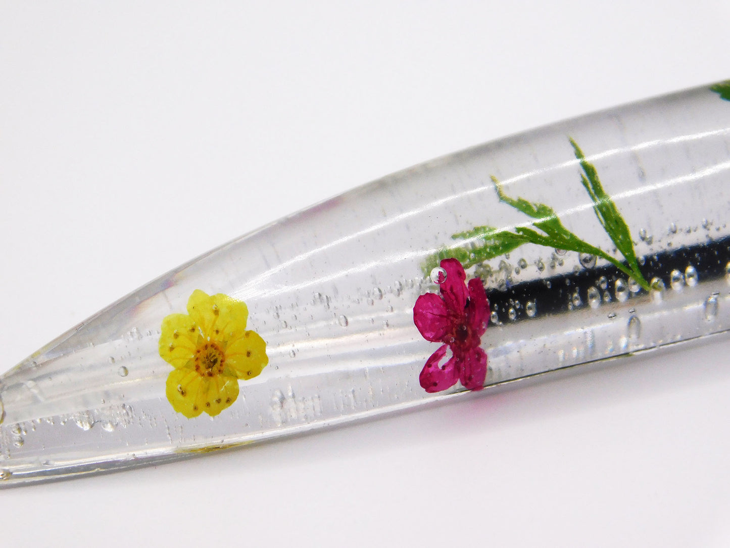Stylos en résine faits à la main - Fleurs séchées