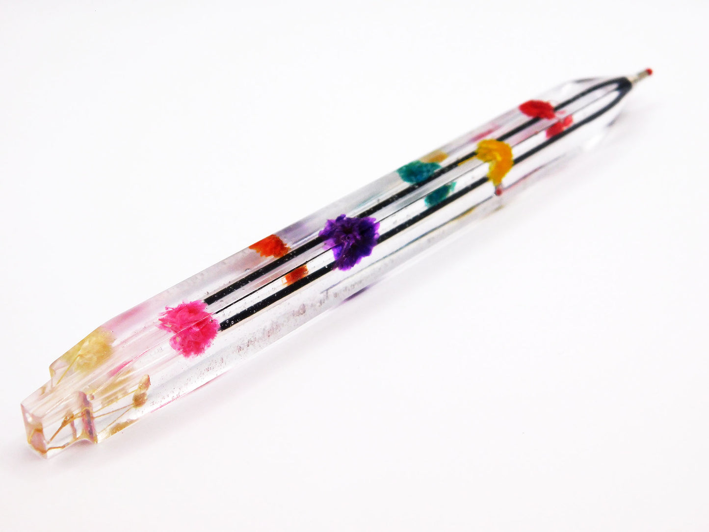 Stylos en résine faits à la main - Fleurs séchées