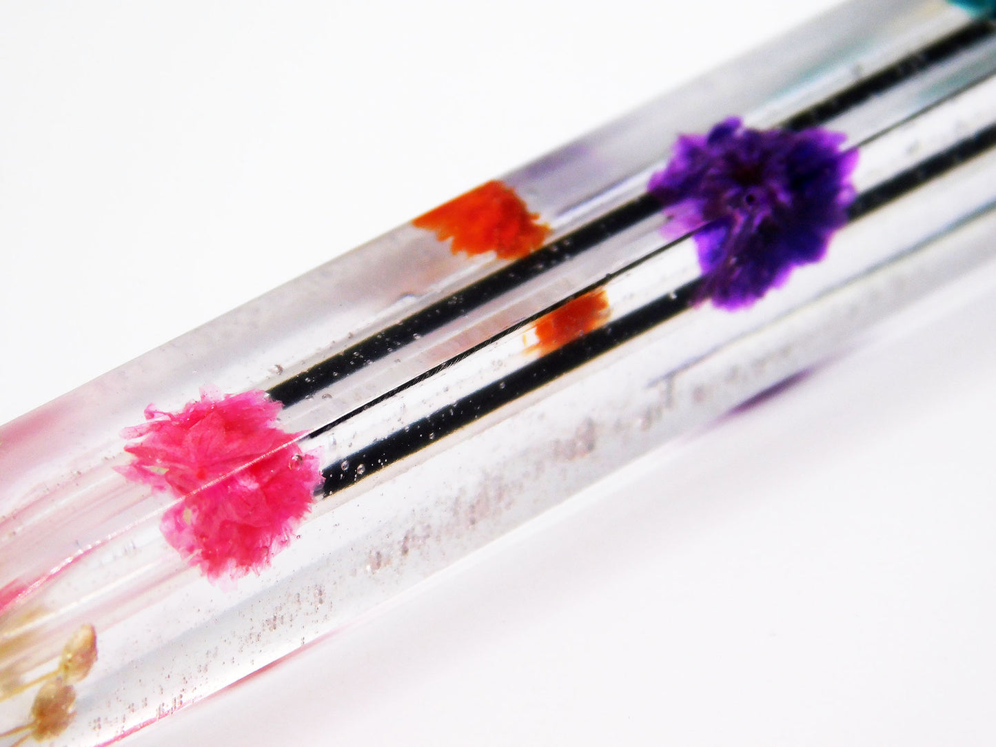 Stylos en résine faits à la main - Fleurs séchées
