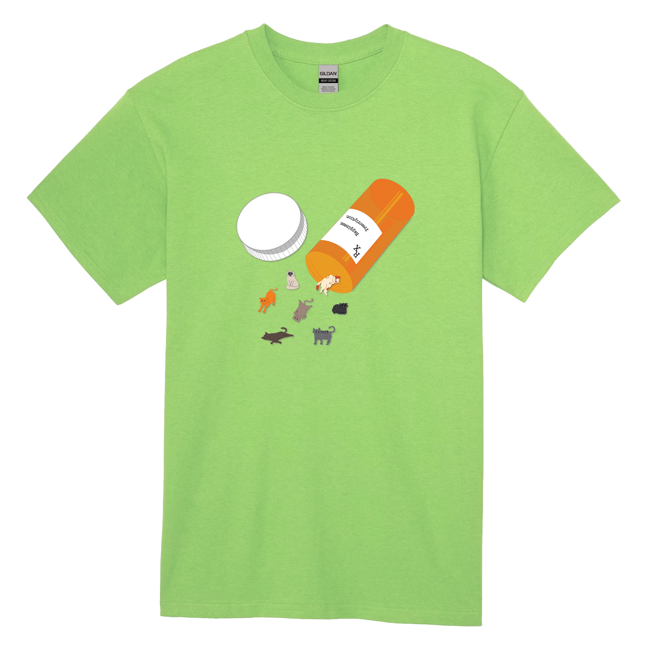 Funny cat antidepressant prescription t-shirt - custom apparel