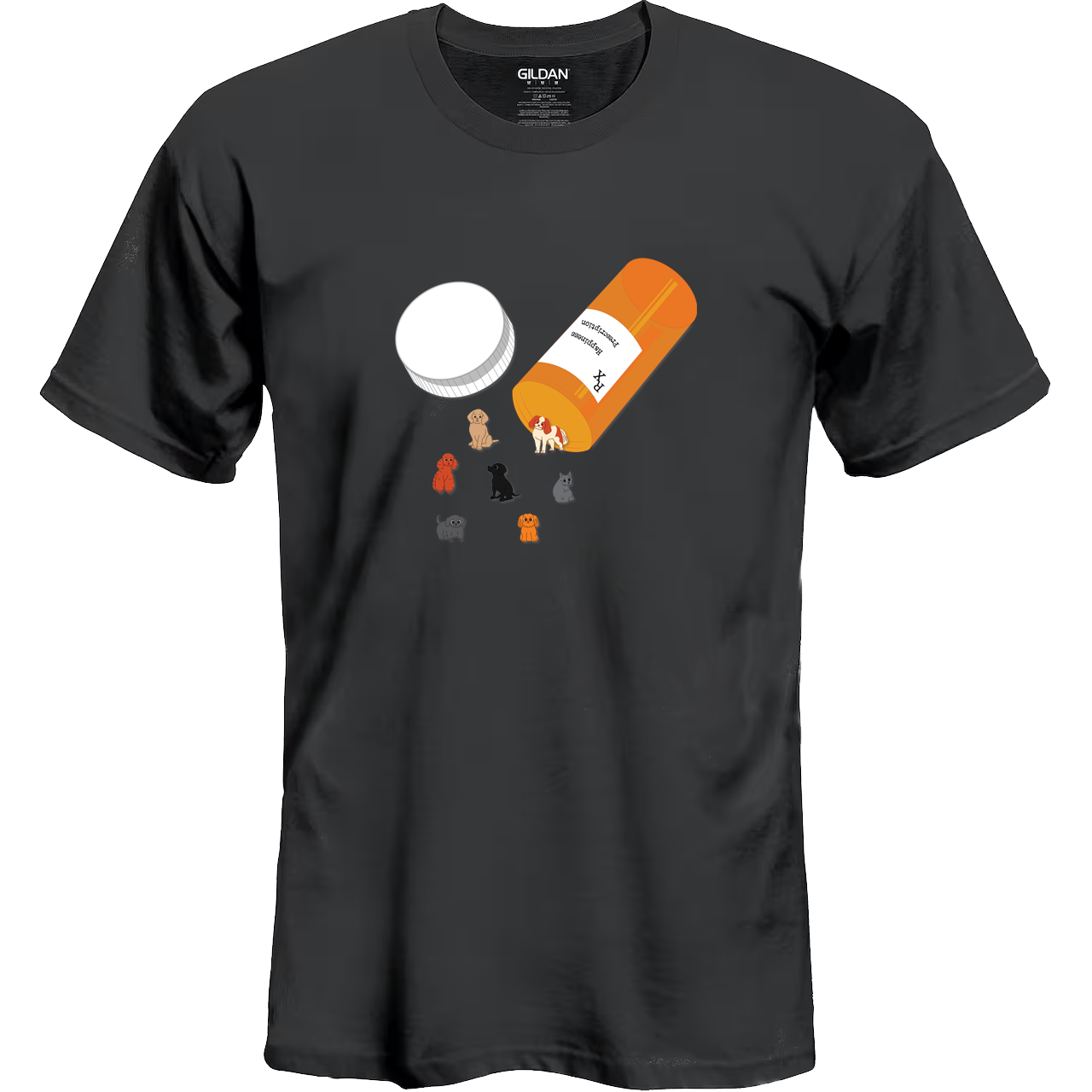 Funny dog antidepressant prescription t-shirt - custom apparel