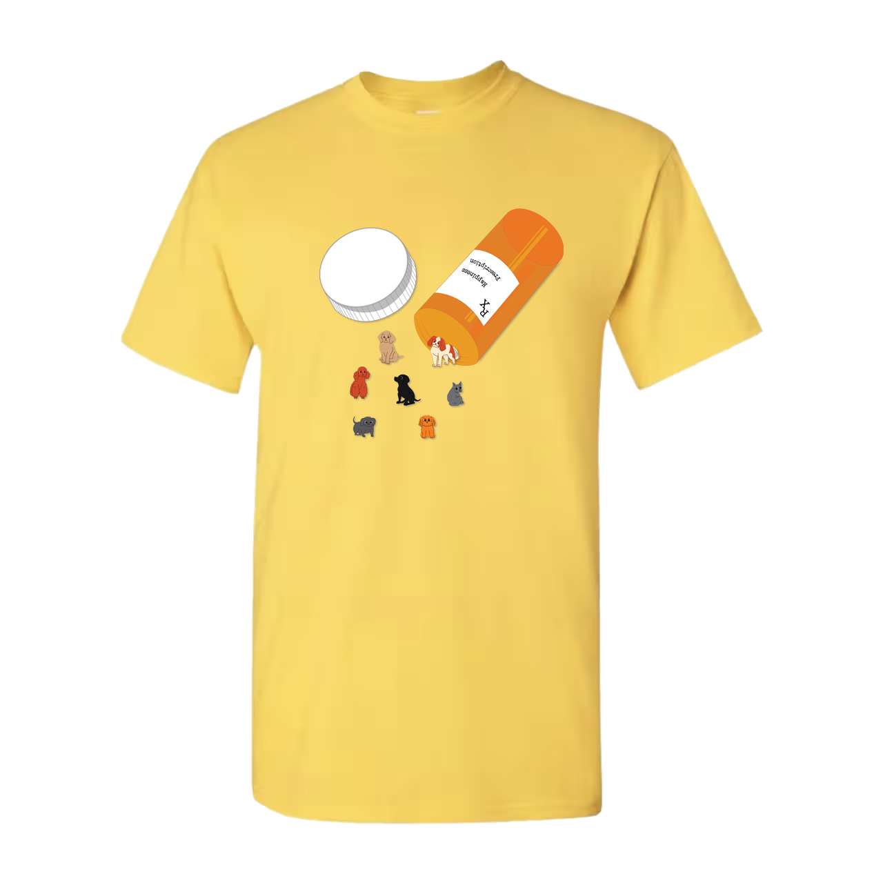 Funny dog antidepressant prescription t-shirt - custom apparel