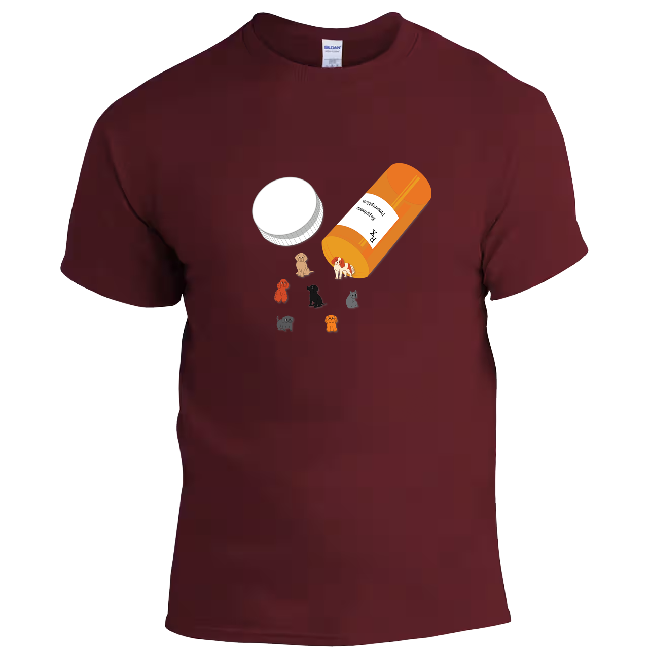 Funny dog antidepressant prescription t-shirt - custom apparel