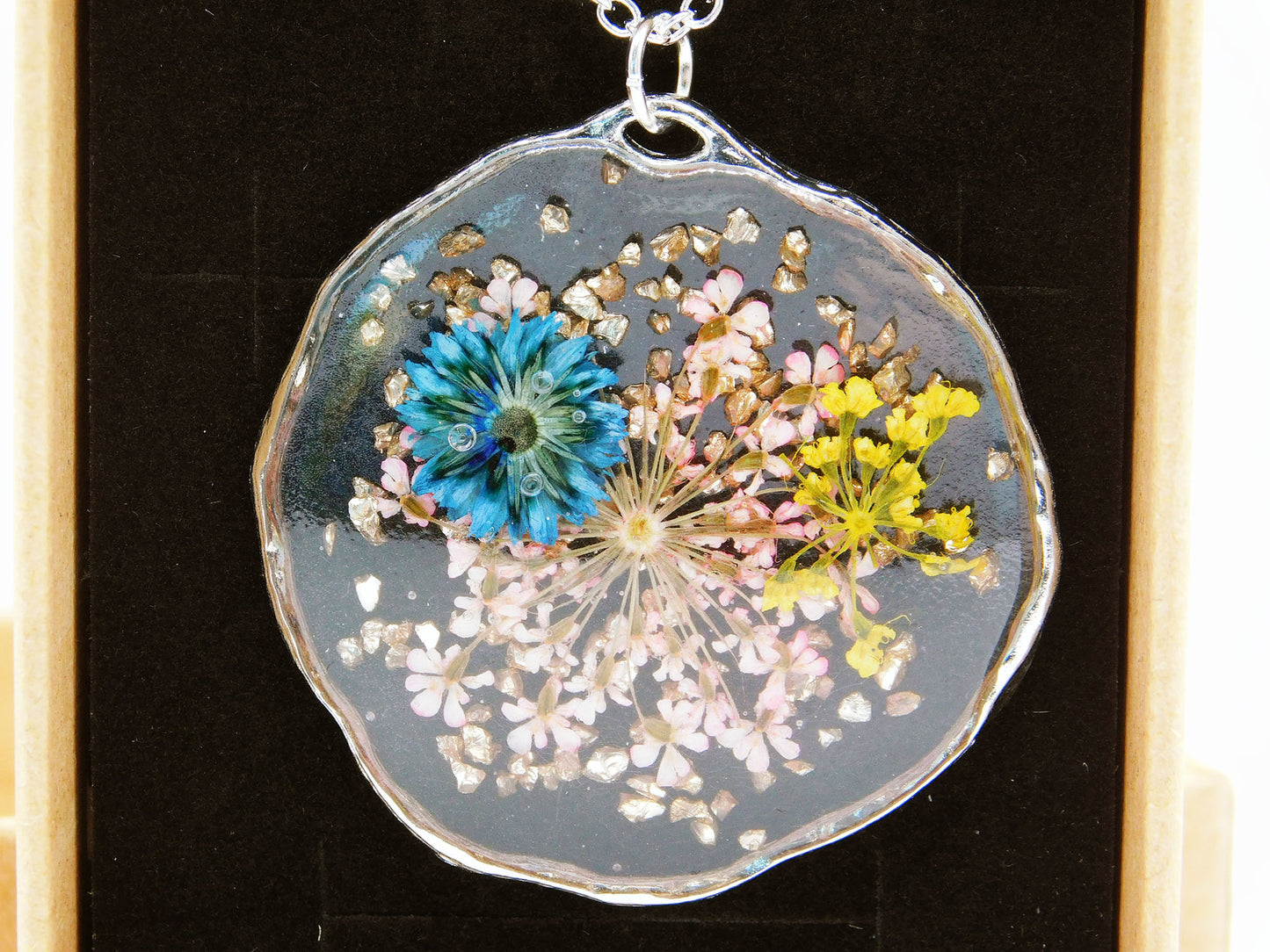 Collier de Fleur Ronde - Argent