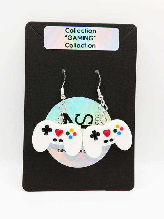Boucles d'oreilles manette de jeu vidéo