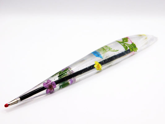 Stylos en résine faits à la main - Fleurs séchées