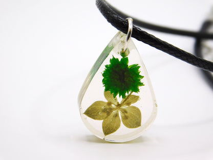 Flower Pendants with Cord Necklace